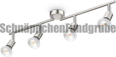 B.K.Licht Deckenleuchte, 4-flammige LED Deckenlampe, 4x 5W Leuchtmittel GU10, 4x 400lm, dreh- schwen