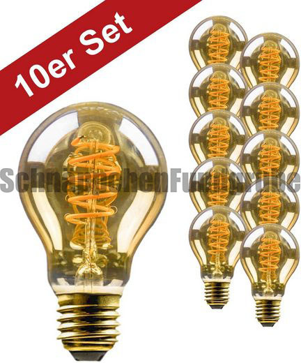 BLULAXA »Vintage« LED-Filament, E14, 10 Stück, Extra-Warmweiß, 10er-Set, Retro-Optik, superwarmweis